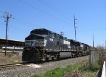 NS 9155 leads train 349, held at Raleigh Blvd.